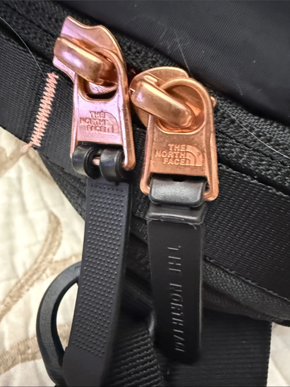 NWT The North Face Isabella Sling Bag Black Rose Gold